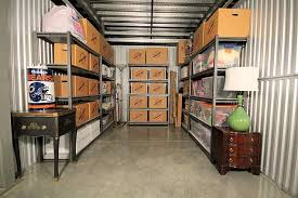 Shelving in a Self Storage Unit to help keep you Organized