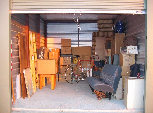 Arranging your items against the wall of your self storage unit