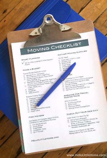 Create a moving checklist to get organized for your long distance move