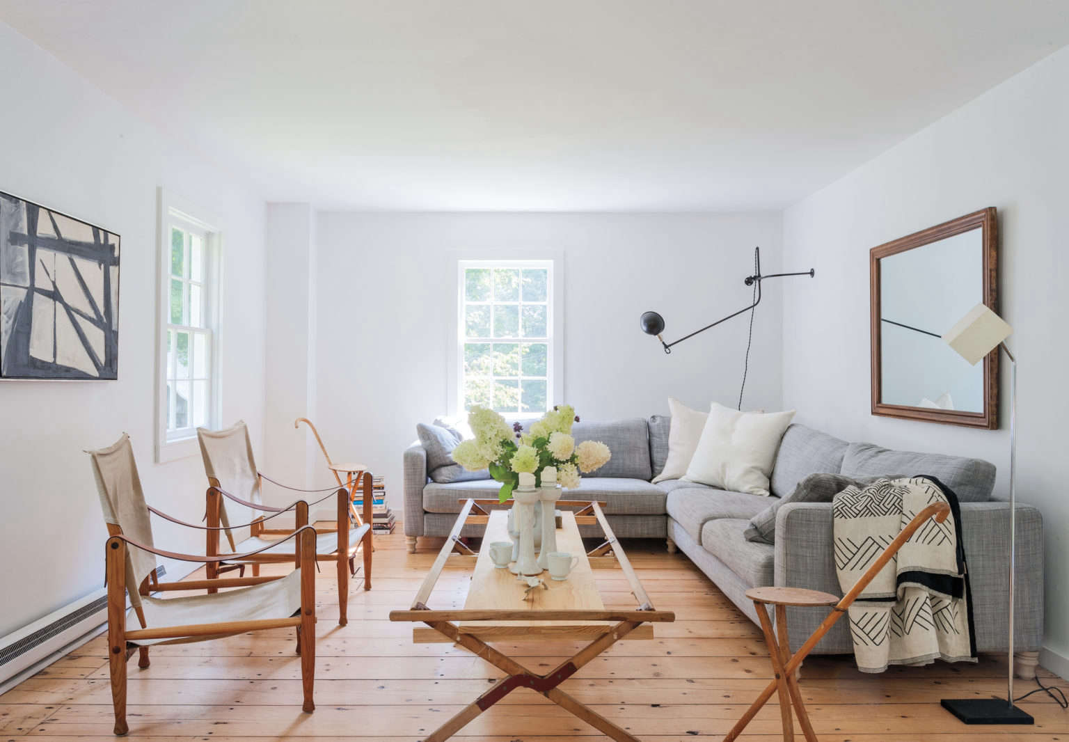 Removing carpet and drapes from a room opens it up and makes it feel larger