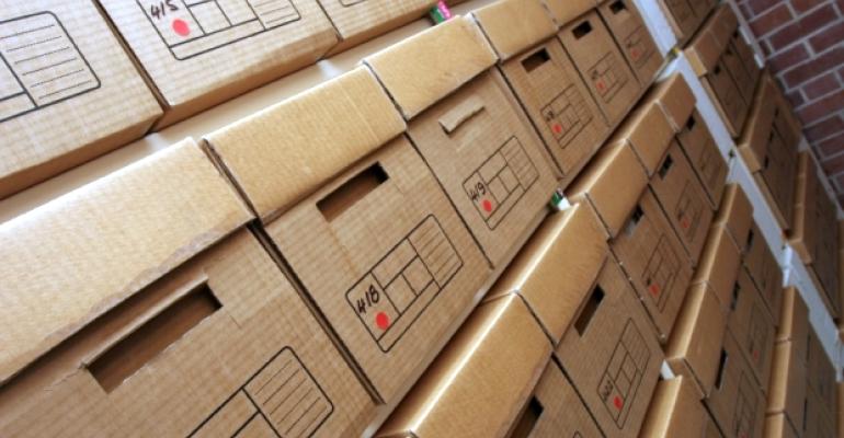 File and document storage in a self storage unit