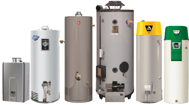 Several different types of water heaters

Description automatically generated