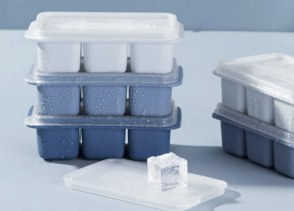 Stacked Compact Ice Cube Trays for your RV Kitchen