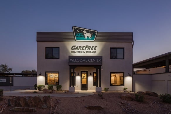 The welcome center at Carefree Covered RV Storage