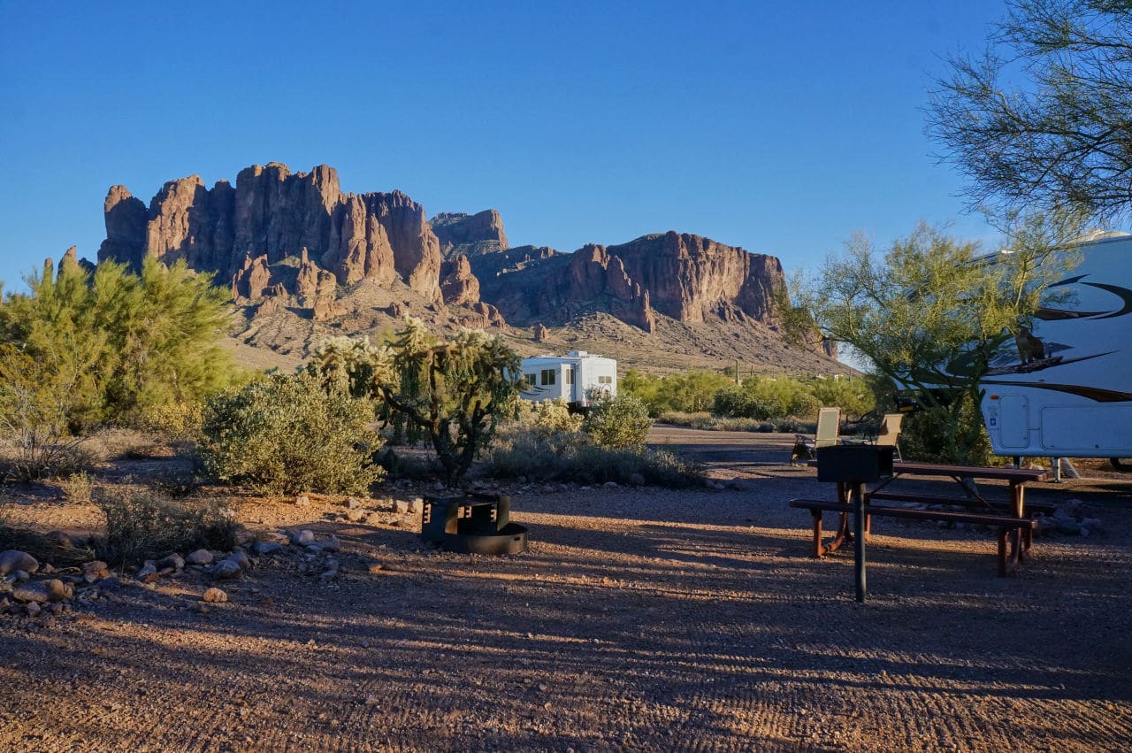 Camping at Lost Dutchman State Park in Arizona