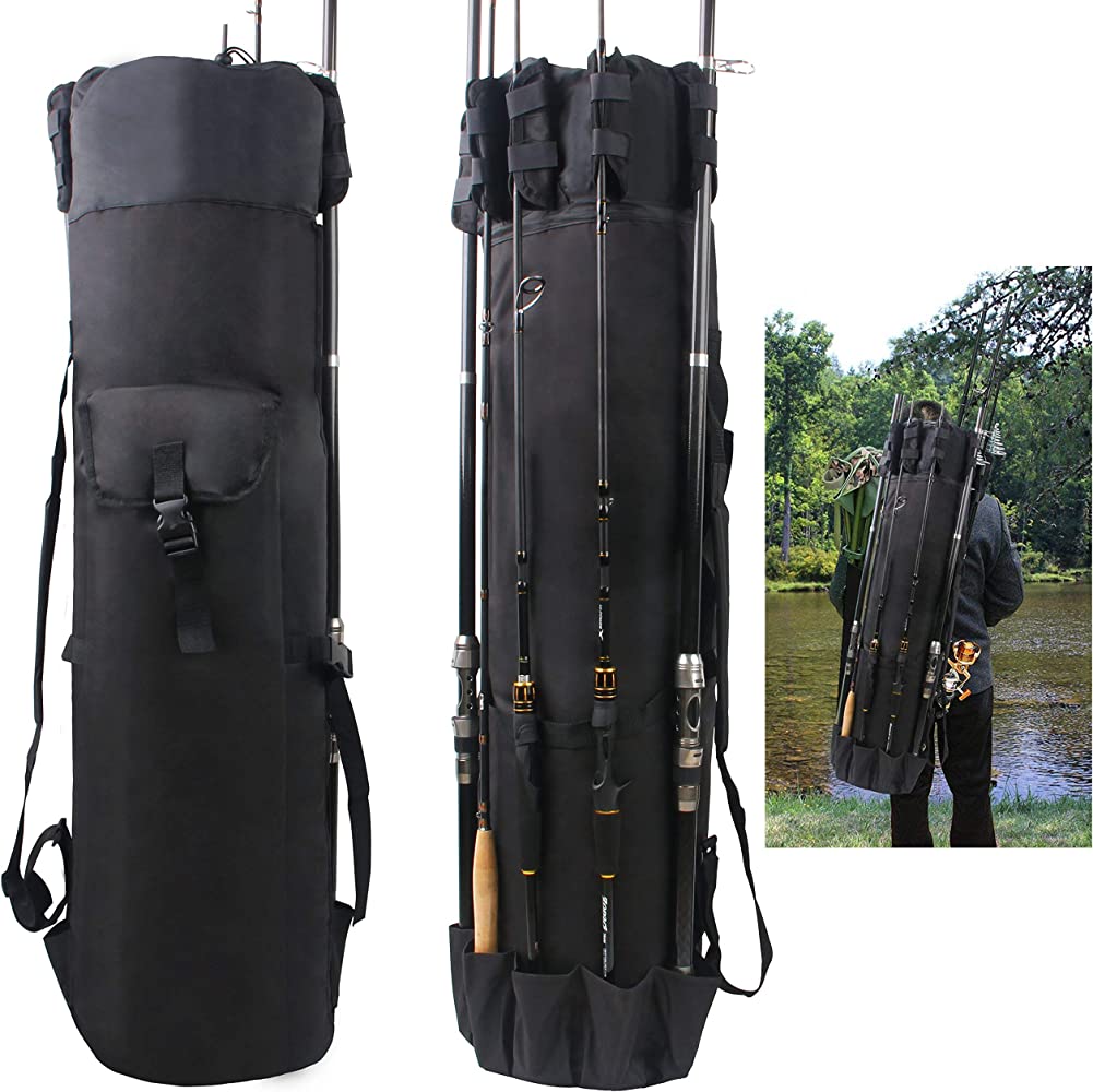 Fishing Tackle Backpack With Cooler Waterproof Rod Holder Large Storage Bag  Gear