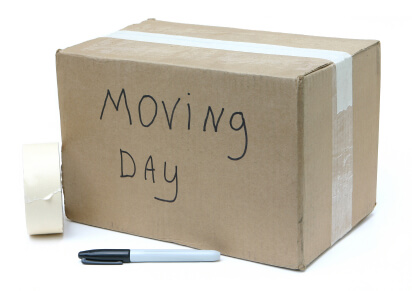 labeled moving box
