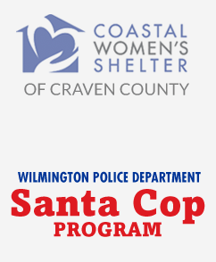 Coast Women's Center of Craven County and Wilmington Police Deptartment Santa Cop Program Logos
